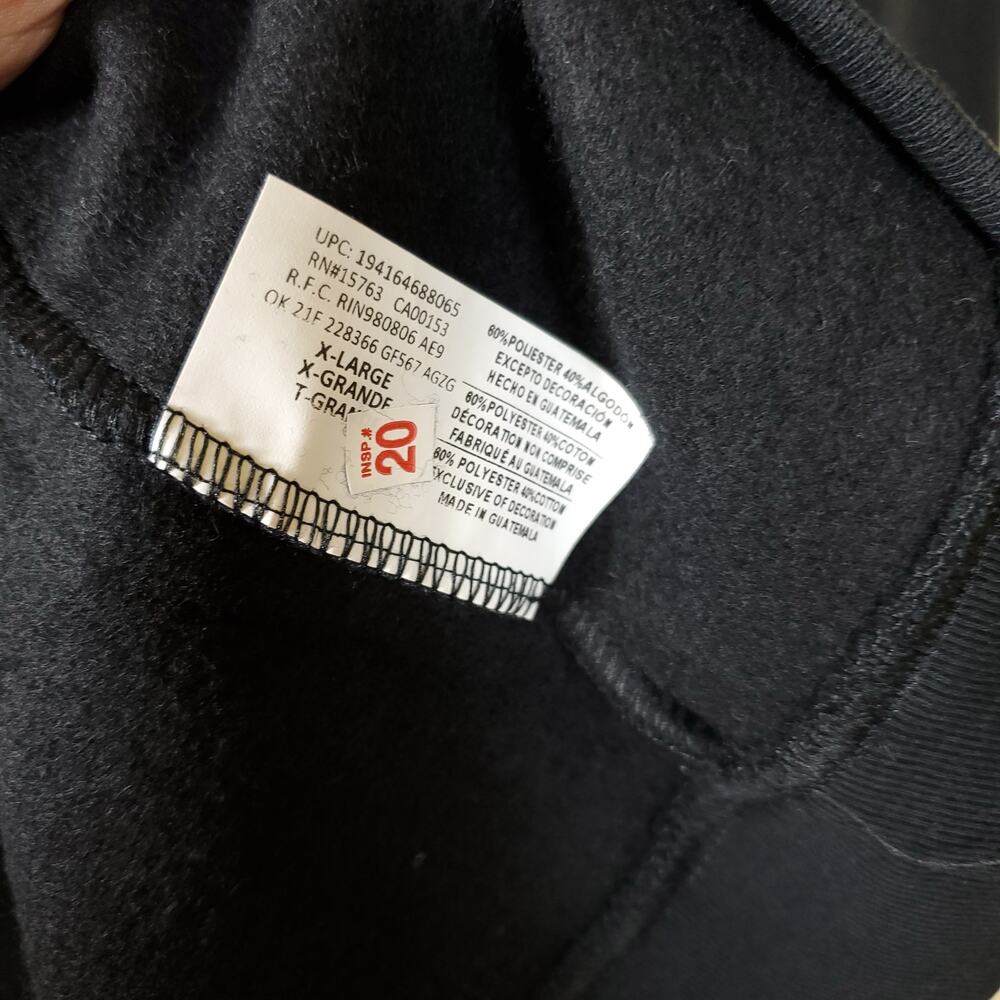 Champion Black Powerblend Boyfriend Graphic Crewneck Sweatshirt Size XL - Picture 9 of 10
